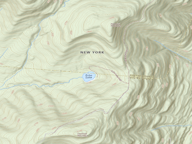 USGS topographic map of Echo Lake -- Campsite 1 (Indian Head Wilderness)