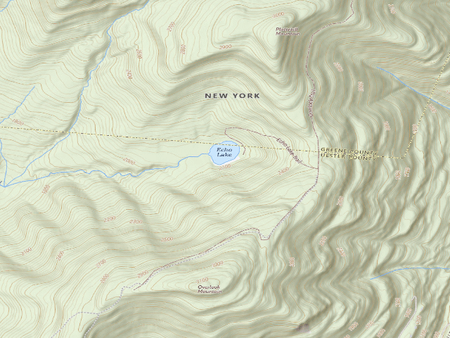 USGS topographic map of Echo Lake -- Campsite 3 (Indian Head Wilderness)