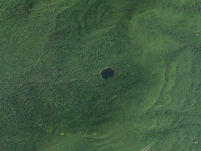 Aerial image of Echo Lake -- Campsite 4 (Indian Head Wilderness)
