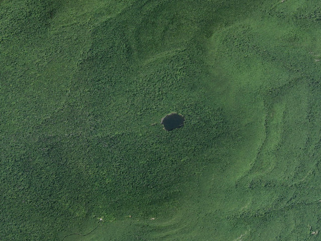 Aerial image of Echo Lake -- Campsite 5 (Indian Head Wilderness)