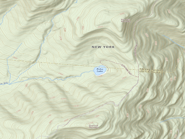 USGS topographic map of Echo Lake -- Campsite 5 (Indian Head Wilderness)