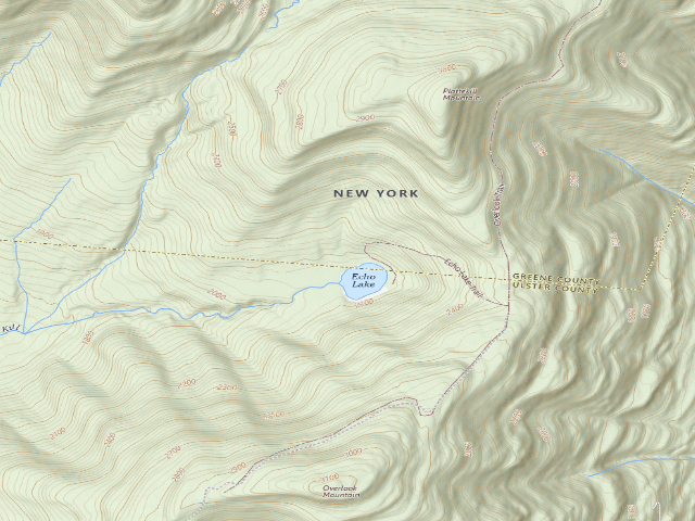 USGS topographic map of Echo Lake -- Campsite 6 (Indian Head Wilderness)