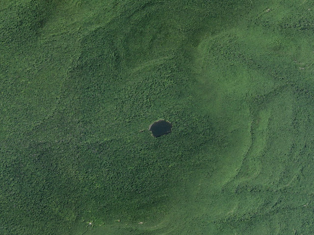 Aerial image of Echo Lake -- Campsite 7 (Indian Head Wilderness)