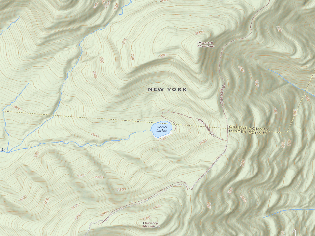 USGS topographic map of Echo Lake -- Campsite 7 (Indian Head Wilderness)