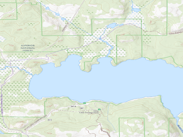 USGS topographic map of Echo Lake Site 1