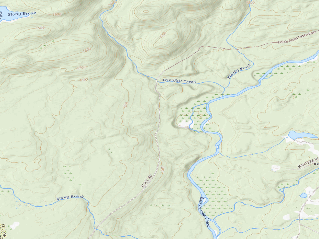 USGS topographic map of Edick Rd #1 (Ferris Lake Wild Forest)