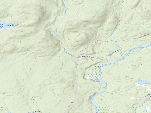 USGS topographic map of Edick Rd #2 (Ferris Lake Wild Forest)
