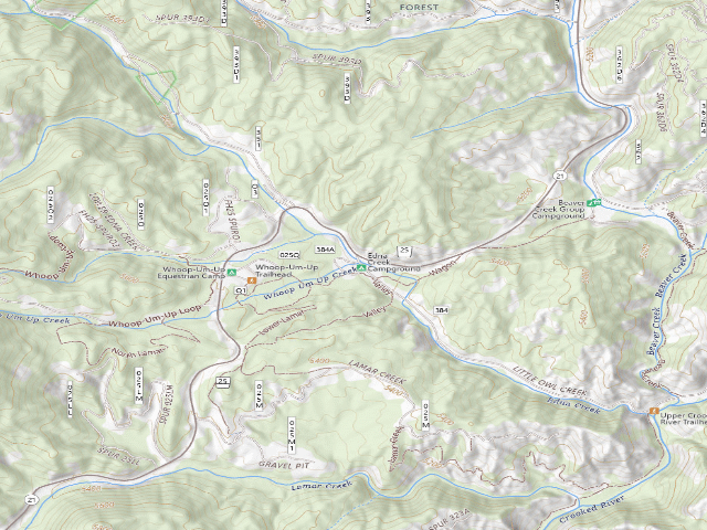 USGS topographic map of Edna Creek