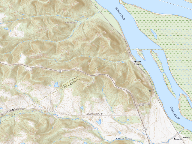 USGS topographic map of Edward Anderson Conservation Area