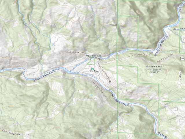 USGS topographic map of Eel River