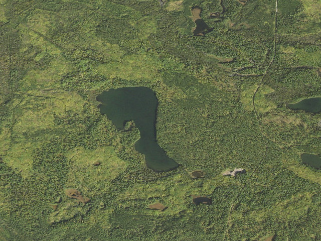Aerial image of Eighteen Lake Rustic Campground