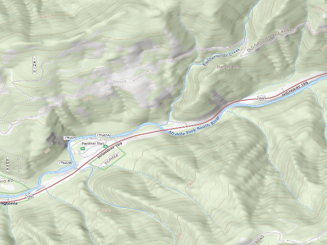 USGS topographic map of Eighteen Mile