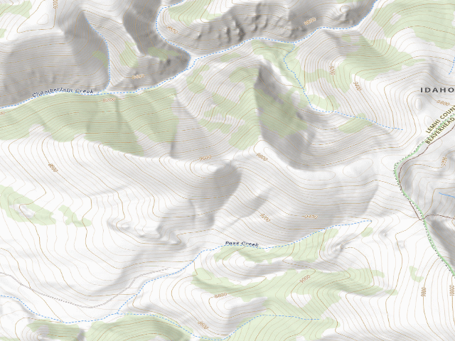 USGS topographic map of Eighteen Mile Wilderness Study Area