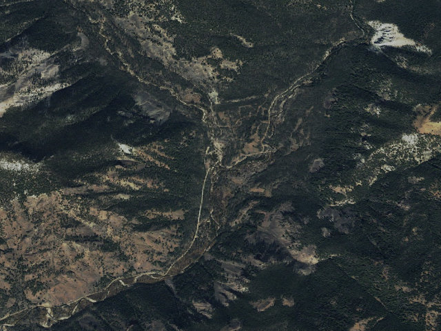 Aerial image of Eightmile Camping Area