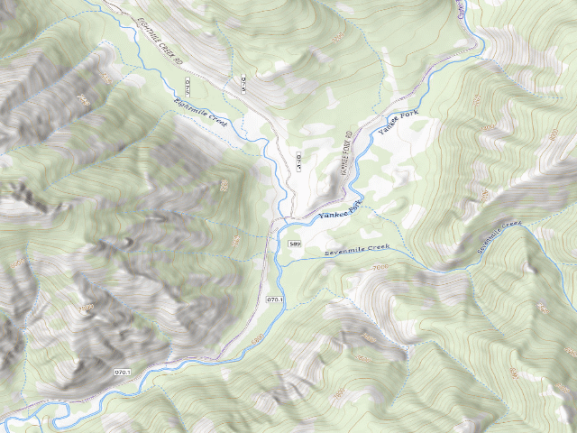 USGS topographic map of Eightmile Camping Area