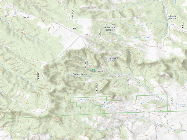 USGS topographic map of Ekalaka Park
