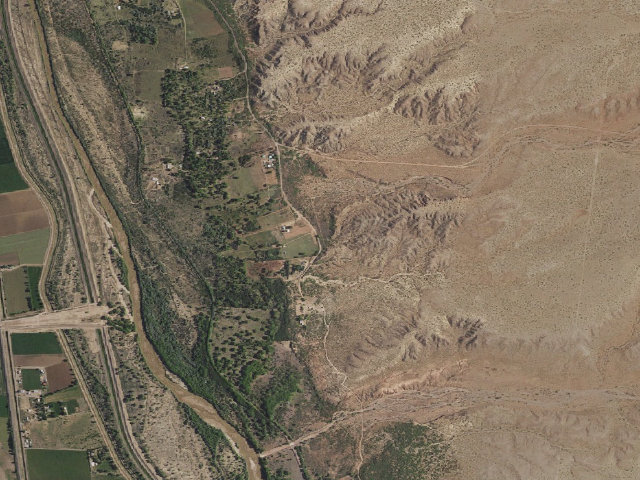Aerial image of El Camino Real De Tierra Adentro National Historic Trail