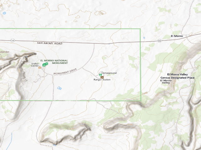 USGS topographic map of El Morro Campground