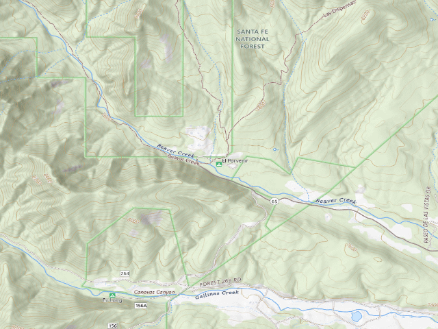 USGS topographic map of El Porvenir Campground