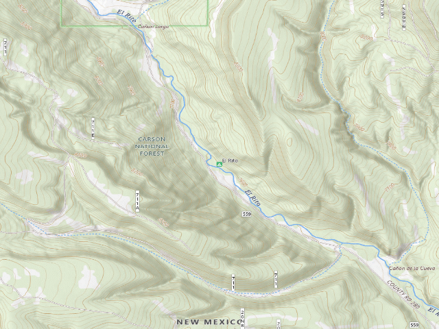 USGS topographic map of El Rito Campground