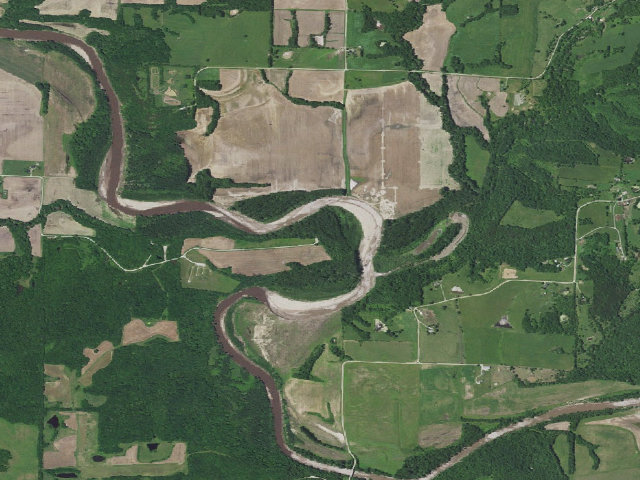 Aerial image of Elam Bend Conservation Area