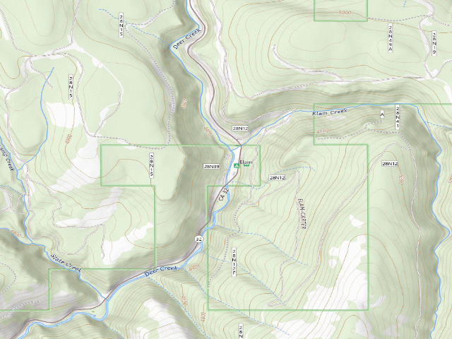 USGS topographic map of Elam Campground