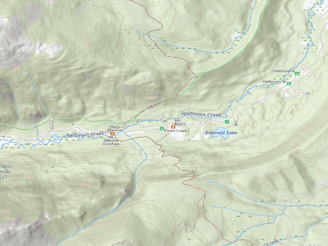 USGS topographic map of Elbert Creek Campground