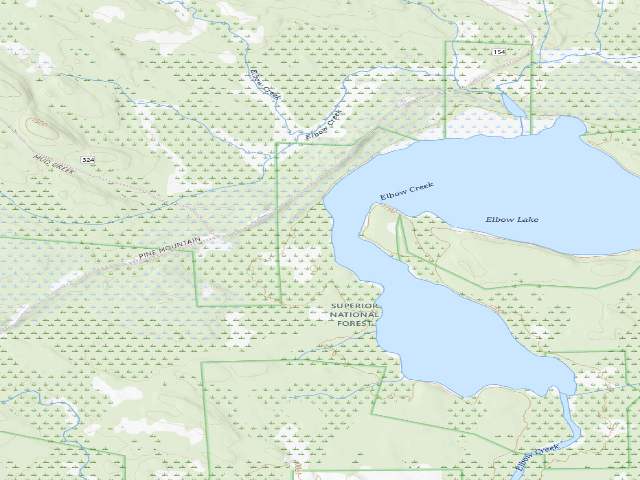USGS topographic map of Elbow Lake Site 1