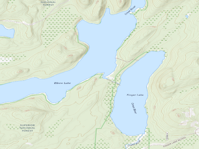 USGS topographic map of Elbow Lake Site 2