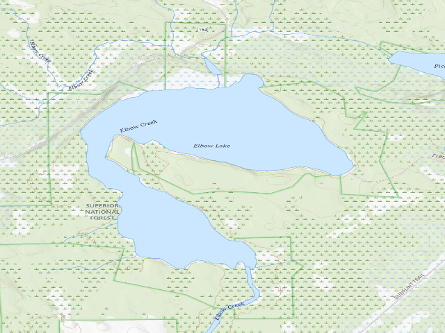 USGS topographic map of Elbow Lake Site 2
