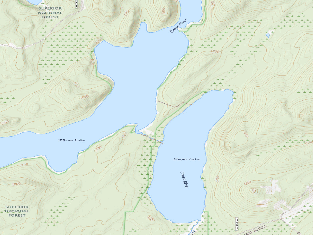 USGS topographic map of Elbow Lake Site 3