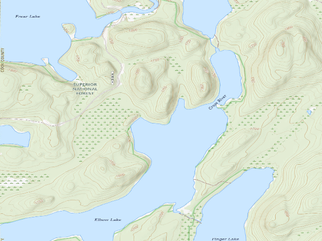 USGS topographic map of Elbow Lake Site 4