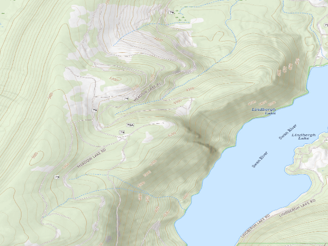 USGS topographic map of Elbow Lookout