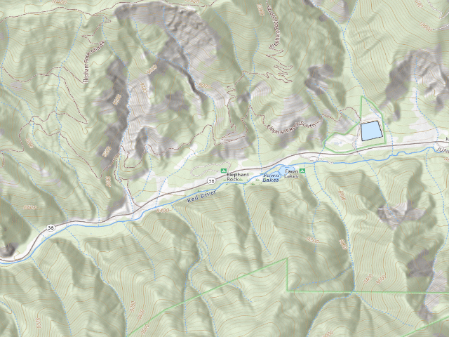 USGS topographic map of Elephant Rock Campground