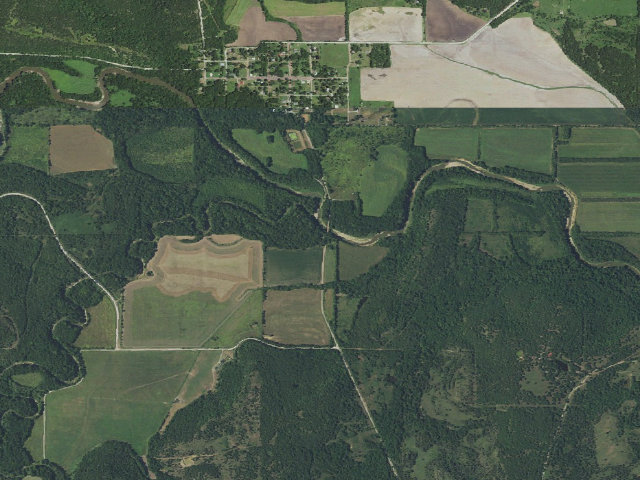Aerial image of Elgin bridge west (Hulah WMA)