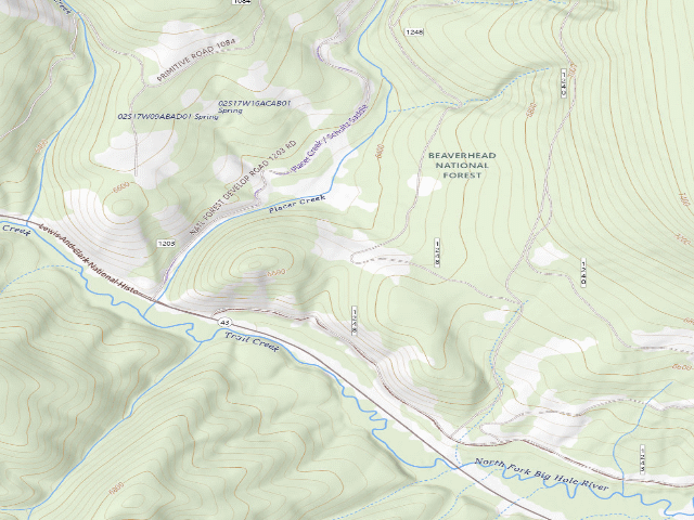 USGS topographic map of Elk Butt