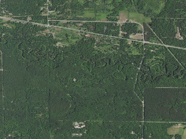 Aerial image of Elk Canoe Campground