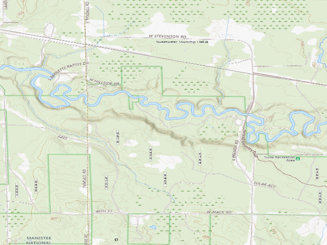 USGS topographic map of Elk Canoe Campground