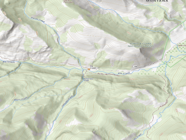 USGS topographic map of Elk Cr Road -003