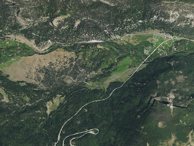 Aerial image of Elk Creek Campground
