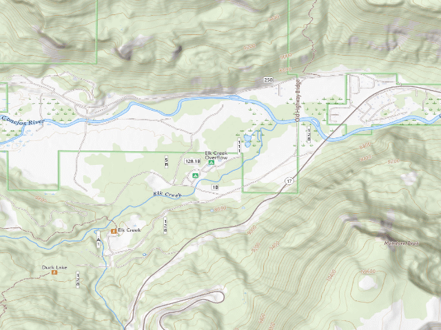 USGS topographic map of Elk Creek Campground
