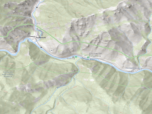 USGS topographic map of Elk Creek Cg