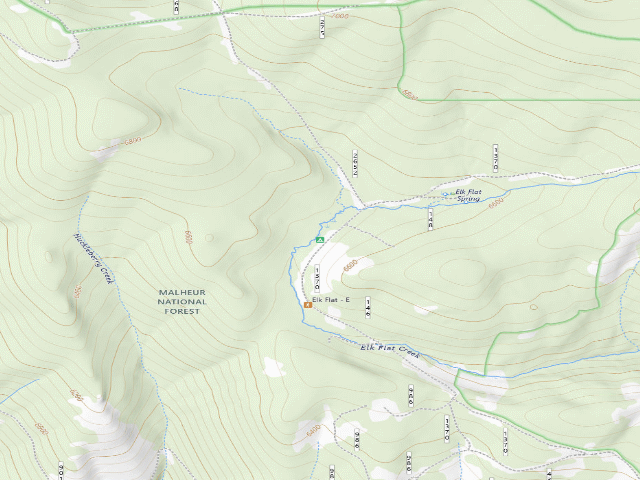 USGS topographic map of Elk Flat Spring