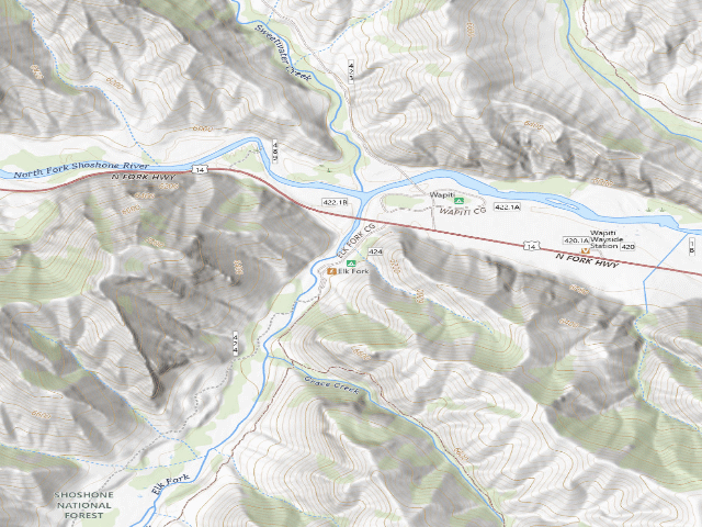 USGS topographic map of Elk Fork