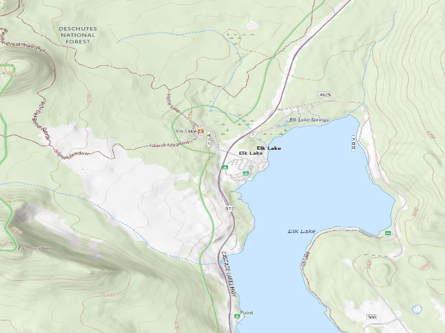 USGS topographic map of Elk Lake
