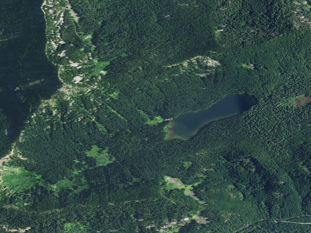 Aerial image of Elk Lake