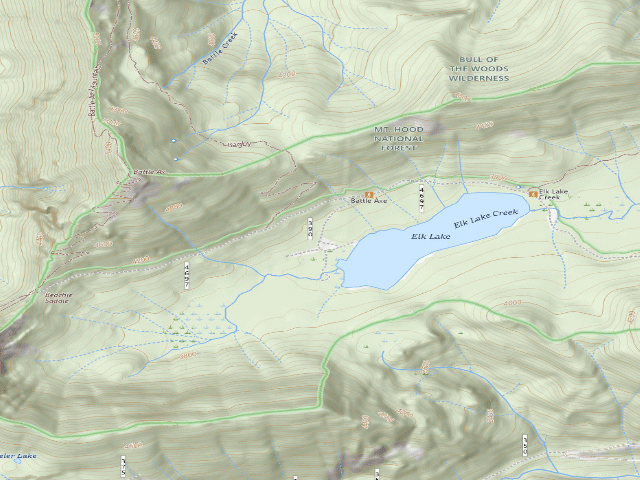 USGS topographic map of Elk Lake