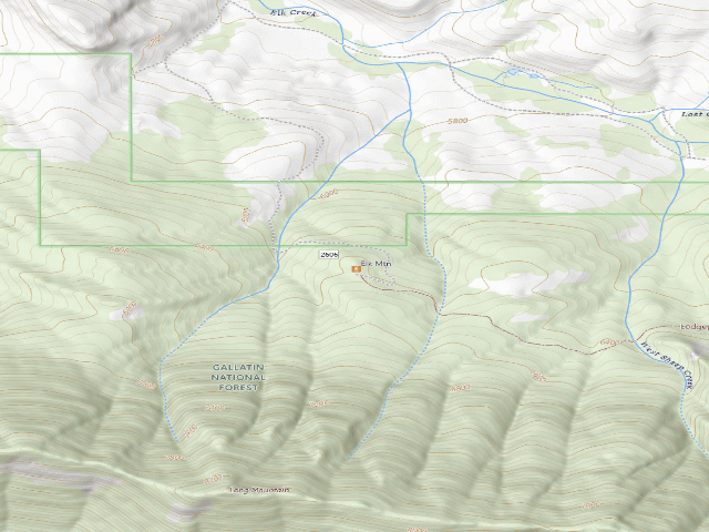 USGS topographic map of Elk Mntn Th2