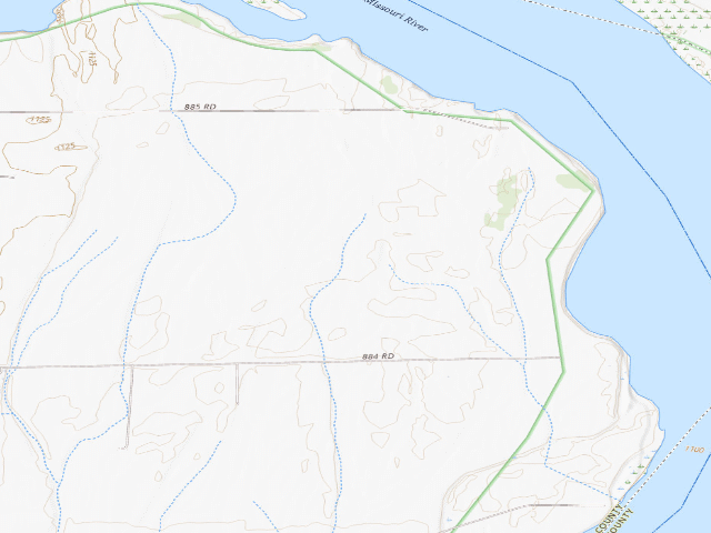 USGS topographic map of Elk Point Bend WMA
