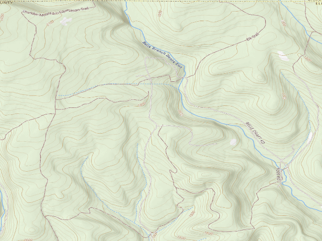 USGS topographic map of Elk State Forest roadside campsite 033 Dark Hollow (Dark Hollow Equestrian)